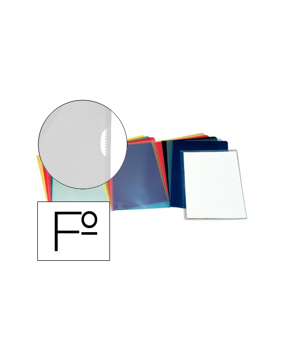 Carpeta esselte dossier uñero plastico folio transparente 110 micras