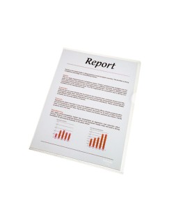 Carpeta esselte dossier uñero plastico folio transparente 110 micras
