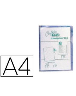 Carpeta dossier uñero saro pvc din a4 280 mc transparente