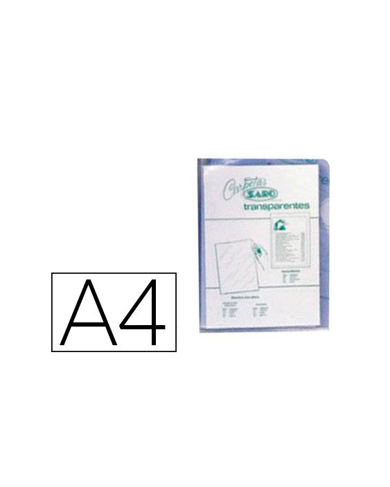 Carpeta dossier uñero saro pvc din a4 280 mc transparente