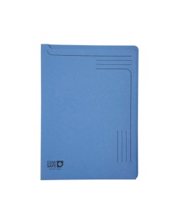 Carpeta dossier uñero exacompta clean safe cartulina 400 gr din a4 azul paquete de 5 unidades