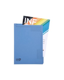 Carpeta dossier uñero exacompta clean safe cartulina 400 gr din a4 azul paquete de 5 unidades