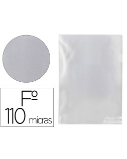 Carpeta q-connect dossier uñero plastico folio transparente 110 micras