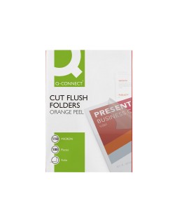 Carpeta q-connect dossier uñero plastico folio transparente 110 micras