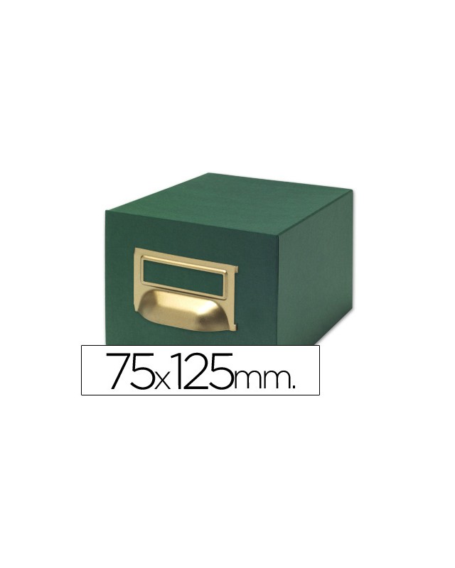 Fichero fichas tela verde 500 fichas n.2 tamaño 75x125 mm
