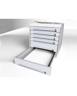 Fichero cajones de sobremesa archivo 2000 305x370x215 mm bandeja organizadora superior 6 cajones gris opaco