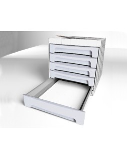 Fichero cajones de sobremesa archivo 2000 305x370x215 mm bandeja organizadora superior 5 cajones gris opaco