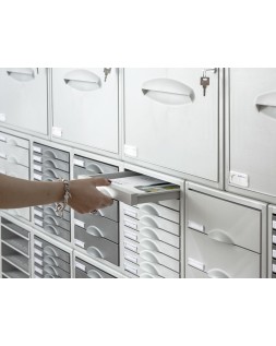 Fichero cajones de sobremesa archisystem 356x316x303 mm 5 cajones color gris 4 de 52mm y 1 de 22mm