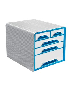 Fichero cajones de sobremesa cep 5 cajones mixtos blanco/azul 360x288x270 mm