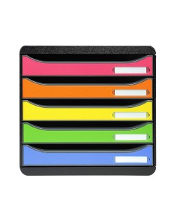 Fichero cajones sobremesa exacompta big-box plus classic iderama arlequin 5 cajones multicolores