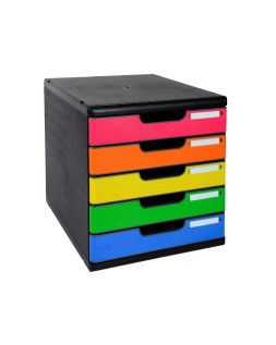 Fichero cajones sobremesa exacompta iderama arlequin 5 cajones multicolores 350x288x320 mm