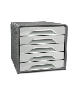 Fichero cajones de sobremesa cep smoove 5 cajones color gris 288x360x270 mm