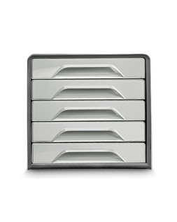 Fichero cajones de sobremesa cep smoove 5 cajones color gris 288x360x270 mm