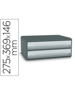 Fichero cajones de sobremesa cep moov up reciclado 80% 2 cajones color gris 275x369x146 mm