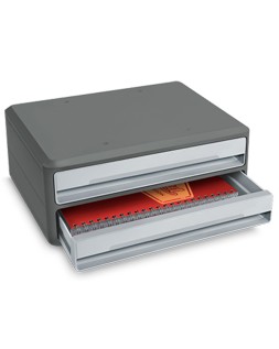 Fichero cajones de sobremesa cep moov up reciclado 80% 2 cajones color gris 275x369x146 mm