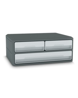 Fichero cajones de sobremesa cep moov up reciclado 80% 3 cajones color gris 275x369x146 mm