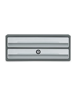 Fichero cajones de sobremesa cep moov up reciclado 80% con cerradura reciclado 80% 2 cajones color gris