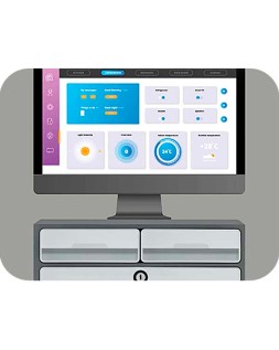 Fichero cajones de sobremesa cep moov up reciclado 80% con cerradura reciclado 80% 3 cajones color gris