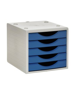 Fichero cajones de sobremesa archivo 2000 5 cajones color azul opaco 270x340x260 mm