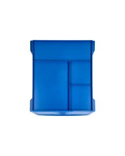Fichero cajones de sobremesa q-connect bandeja organizadora superior 6 cajones color azul opaco