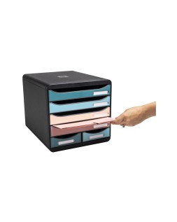 Fichero cajones de sobremesa exacompta skandi din a4+ polipropileno reciclado 6 cajones colores surtidos