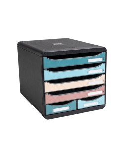 Fichero cajones de sobremesa exacompta skandi din a4+ polipropileno reciclado 6 cajones colores surtidos