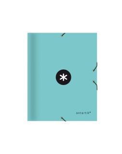 Carpeta antartik clasificadora a4 12 departamentos gomas carton forrado color menta