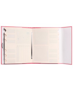 Carpeta antartik clasificadora a4 12 departamentos gomas carton forrado color coral