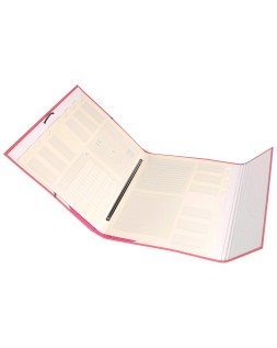 Carpeta antartik clasificadora a4 12 departamentos gomas carton forrado color coral
