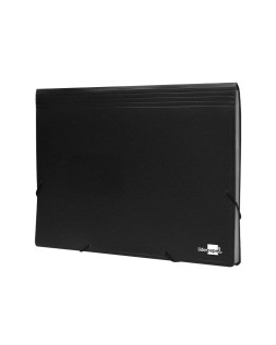 Carpeta liderpapel clasificador fuelle polipropileno din a4 negro opaco 13 departamentos