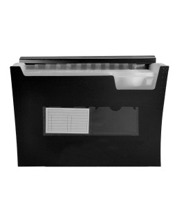 Carpeta liderpapel clasificador fuelle polipropileno din a4 negro opaco 13 departamentos