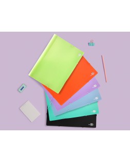 Carpeta liderpapel clasificador fuelle polipropileno din a4 amarillo fluor opaco 13 departamentos
