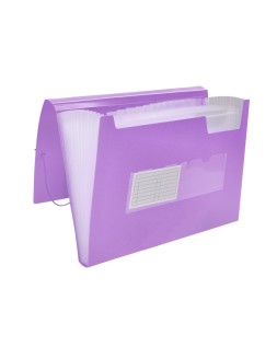 Carpeta liderpapel clasificador fuelle polipropileno din a4 lavanda opaco 13 departamentos