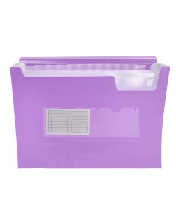 Carpeta liderpapel clasificador fuelle polipropileno din a4 lavanda opaco 13 departamentos