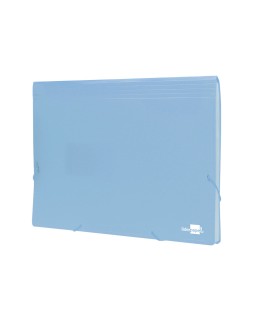 Carpeta liderpapel clasificador fuelle polipropileno din a4 celeste opaco 13 departamentos