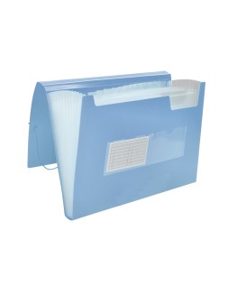 Carpeta liderpapel clasificador fuelle polipropileno din a4 celeste opaco 13 departamentos