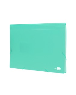 Carpeta liderpapel clasificador fuelle polipropileno din a4 verde opaco 13 departamentos