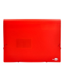 Carpeta liderpapel clasificador fuelle 32110 polipropileno din a4 roja transparente 13 departamentos