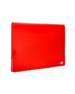 Carpeta liderpapel clasificador fuelle 32110 polipropileno din a4 roja transparente 13 departamentos