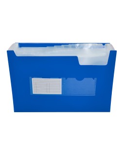 Carpeta liderpapel clasificador fuelle 32112 polipropileno din a4 azul transparente 13 departamentos