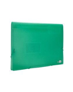 Carpeta liderpapel clasificador fuelle 32113 polipropileno din a4 verde transparente 13 departamentos