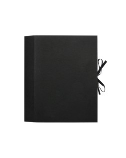 Carpeta fuelle liderpapel folio carton forrado negra