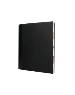 Carpeta fuelle liderpapel folio carton forrado negra