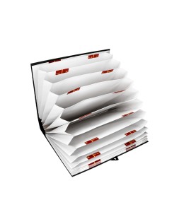 Carpeta fuelle liderpapel folio carton forrado negra