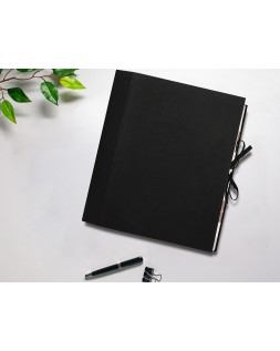 Carpeta fuelle liderpapel folio carton forrado negra