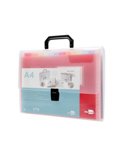 Carpeta liderpapel clasificador fuelle 45134 polipropileno a4 transparente spectrafile 13 departamentos