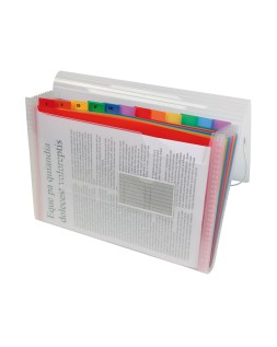 Carpeta liderpapel clasificador fuelle polipropileno din a5 spectrafile