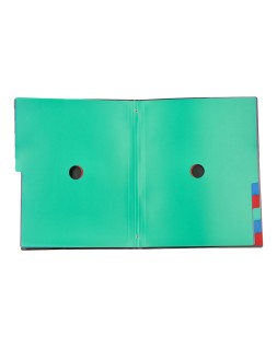Carpeta liderpapel clasificadora polipropileno din a4 negra -portafirmas -12 departamentos