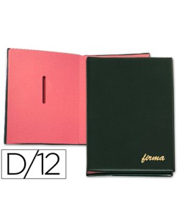 Portafirmas pardo 0874 12 departamentos color negro