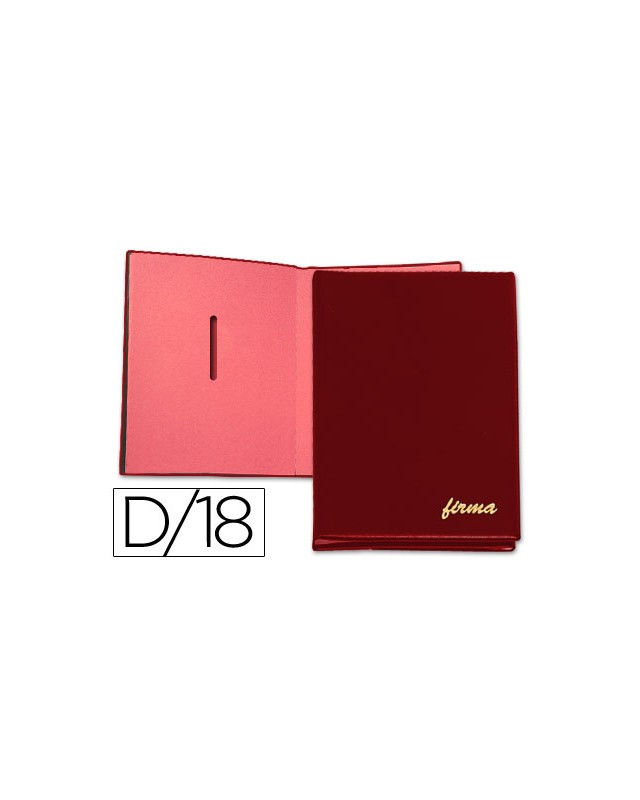 Portafirmas pardo 0875 18 departamentos color burdeos